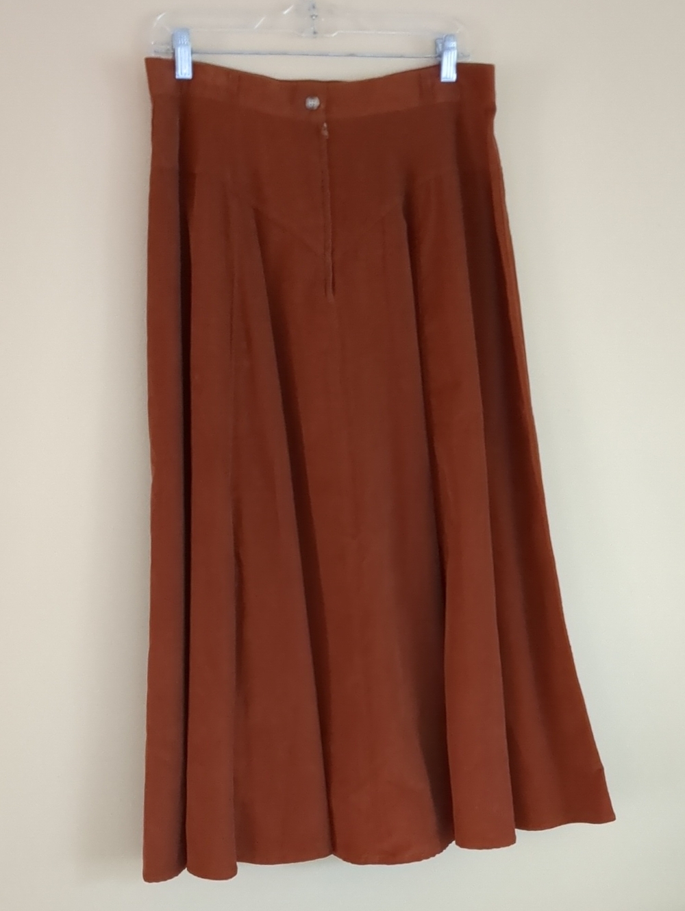 16W/30 Charter Club Burnt Orange Long  Corduroy Skirt Western